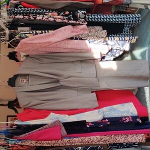 Anne Klein soft tie front suit